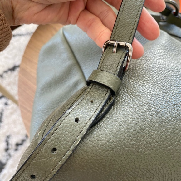 COACH Backpack in Army Green and Neon Orange - Picture 14 of 16